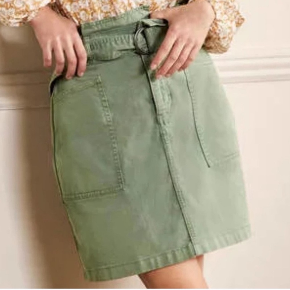 Boden Sage Green Utility Belted Skirt